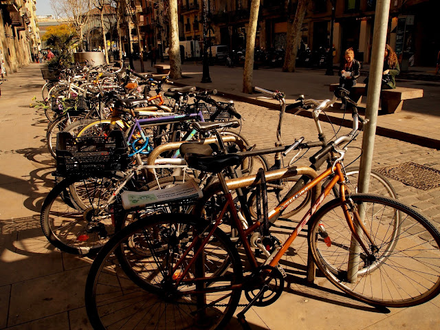 bykes parking colours El Born Barcelona