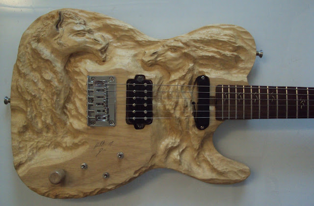 carved electric guitar guitarra escultura