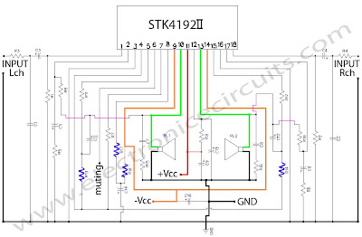 Rangkaian STK 4192 Power Amplifier 50 Watt Stereo