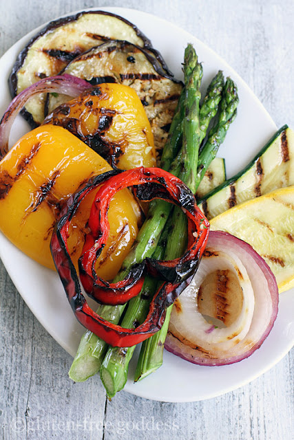 Grilled vegetables are smoky sweet and vegan- not to mention, gluten-free
