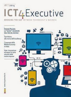 ICT4 Executive. Bridging the gap between technology & business 18 - Giugno 2014 | CBR 96 dpi | Trimestrale | Professionisti | Tecnologia | Attualità | Informatica
ICT4 Executive  è il primo progetto culturale italiano per gli Executive di Business focalizzato sull'impiego strategico delle tecnologie digitali.
Il progetto risponde al bisogno di aggiornamento e informazione delle organizzazioni che utilizzano l'ICT come leva di innovazione e miglioramento del business.
