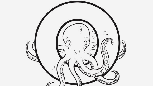 Printable Coloring pages for letter O , Examples are Octopus , Ostrich  title=
