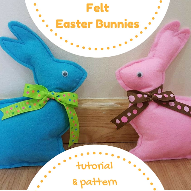 felt easter bunny tutorial and pattern