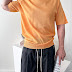 Korean Knitted Top Men T Shirt Casual Clothes Short Sleeve Round Neck Tops