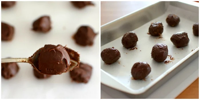 Bombones de chocolate, cómo se hacen. Estos bombones se hacen con una combinación de chocolate, crema de leche, nutella y avellanas