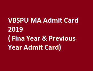  VBSPU MA Admit Card 2019 Name Wise  Download  MA Hall Ticket