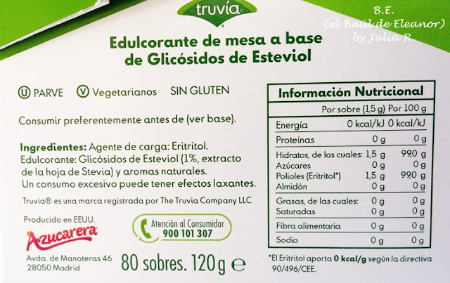 Truvía ingredientes