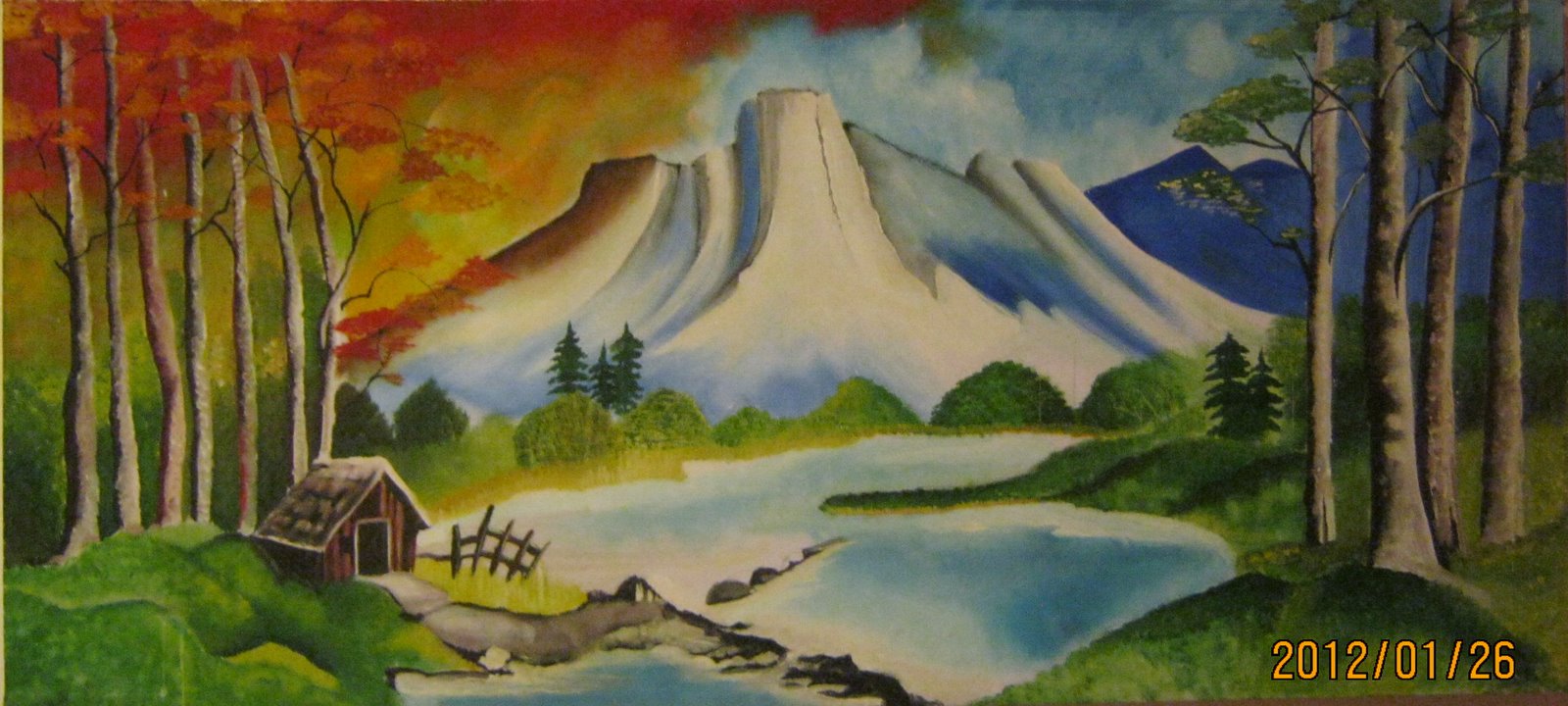 Lukisan Pemandangan desa