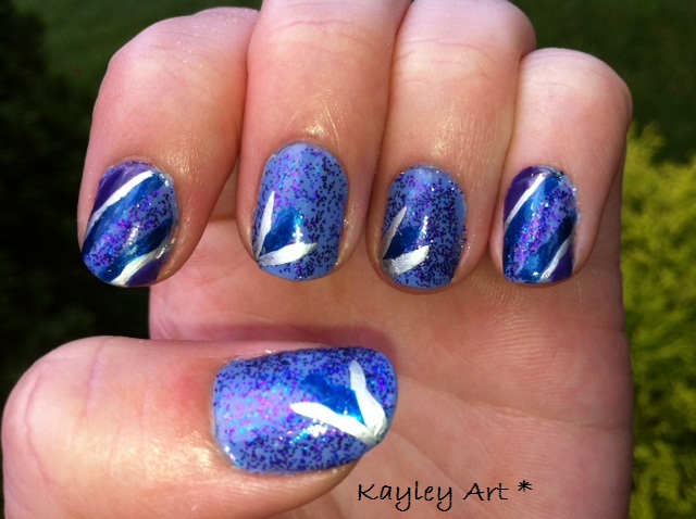 Blue Purple Nail Design 6