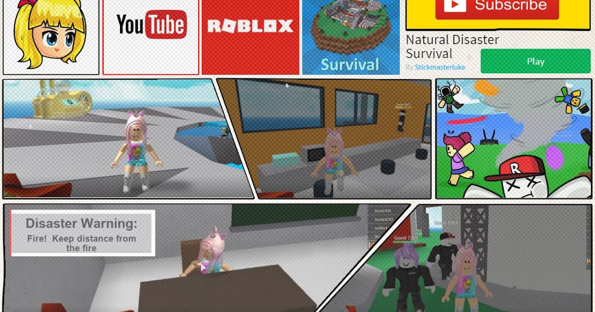 Chloe Tuber Roblox Natural Disaster Survival Gameplay With Shout Out For Itzturtle Yt Trying To Find Robloxgamer Forevergirl Gamingwithpanda Yo Hard To Do Finding And Playing Survival Game At The Same Time - roblox natural disaster survival