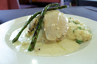 Crab-stuffed Fluke with Asparagus Risotto