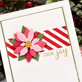 Sunny Studio Stamps: Layered Poinsettia Dies Petite Poinsettias Background Basics Holiday Card by Angelica Conrad