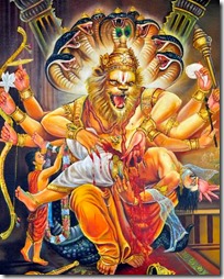 [Narasimha killing Hiranyakashipu]