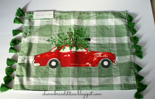 Green buffalo check tassels Christmas placemat Target