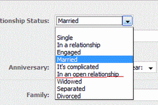 Status di facebook : In an open relationship