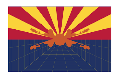 Star Wars Flag Prints by Sket One - “Stay on Target” State of Arizona Flag