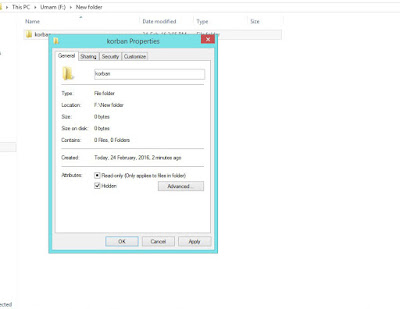 cara menyembunyikan/meng-hidden file