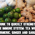 A drink to quickly strengthen the immune system: tea with turmeric, ginger and garlic