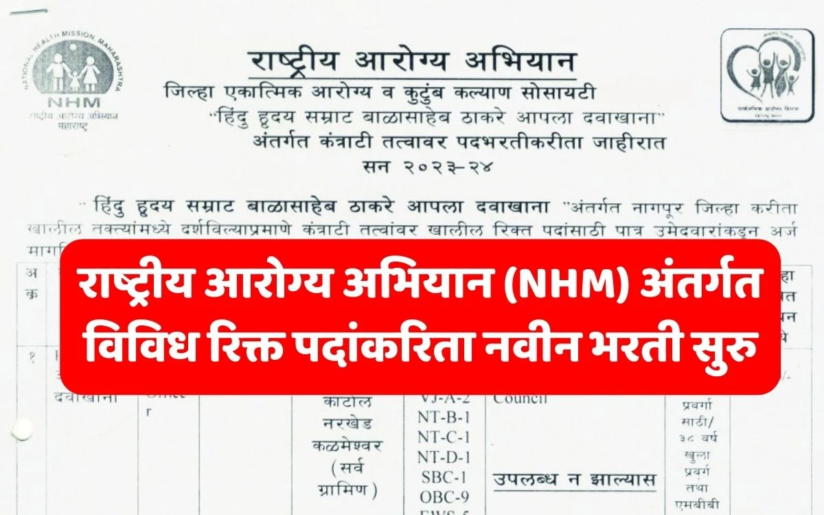NHM Nagpur Recruitment 2024