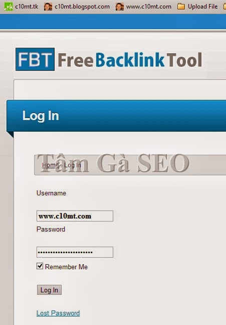 FBT Free Backlink Tool Login