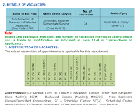 TNPSC RECRUITMENT NOTIFICATION 2023 | தமிழ்நாடு அரசு பணியாளர் தேர்வாணையம் அறிவித்துள்ள Sub-Inspector of Fisheries in  Tamil Nadu Fisheries Subordinate Service பணிக்கான வேலை வாய்ப்பு அறிவிப்பு. விண்ணப்பிக்க கடைசி நாள் : 11/11/2022.