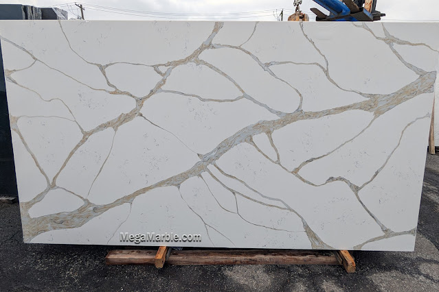 White Quartz Kitchen Countertops Slab AB5