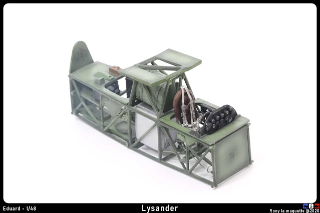 Cockpit du Lysander d'Eduard au 1/48.