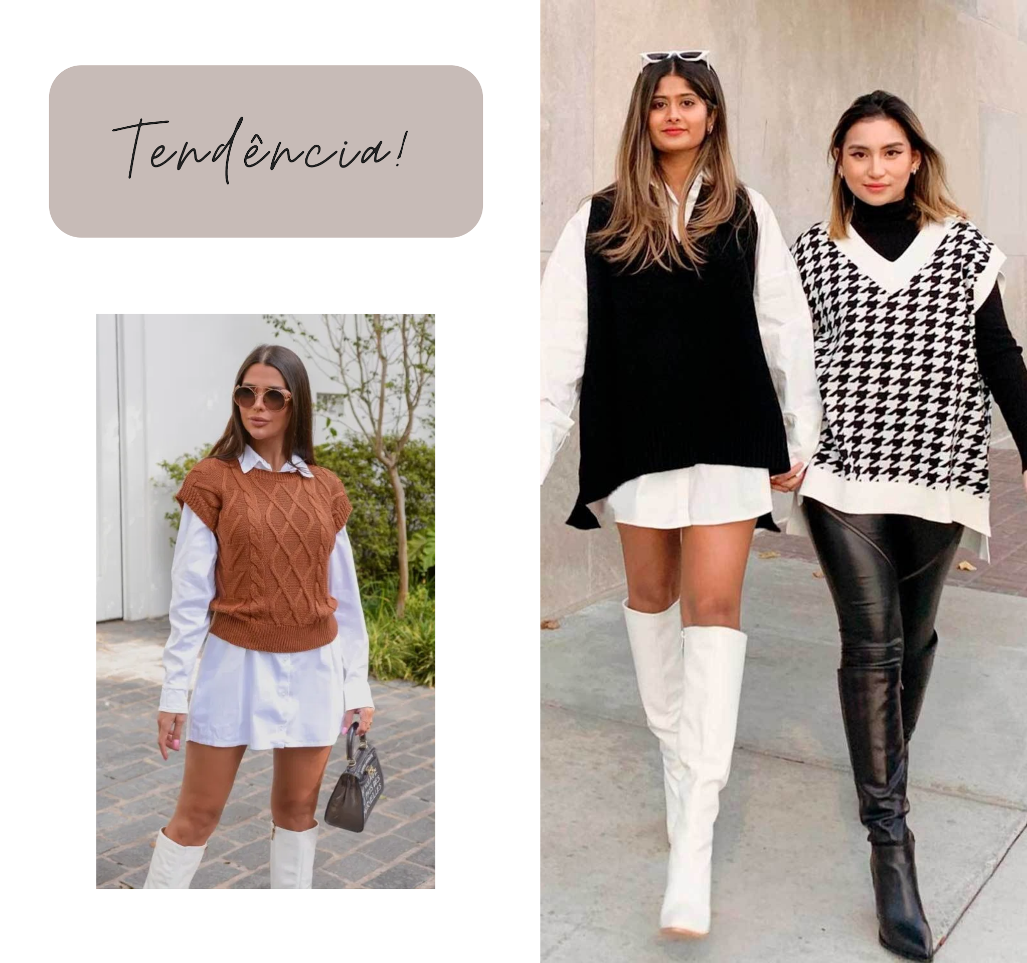 Colete de tricô: 9 ideias de looks