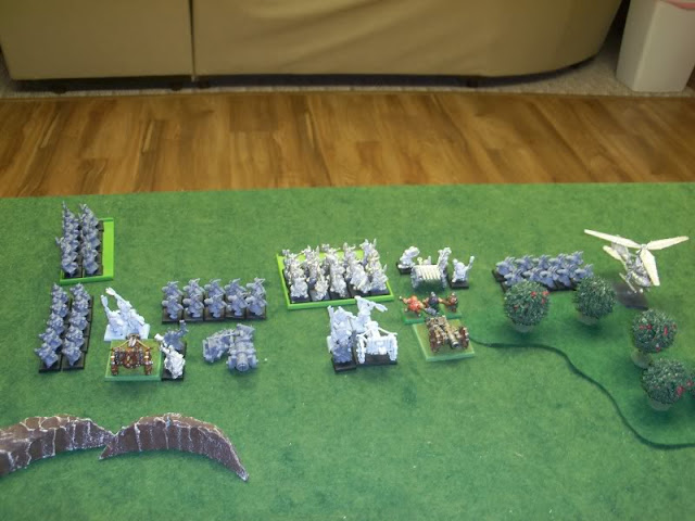 Warhammer Battle for the Treasure Horde - Warriors of Chaos, High Elves, and Dwarfs