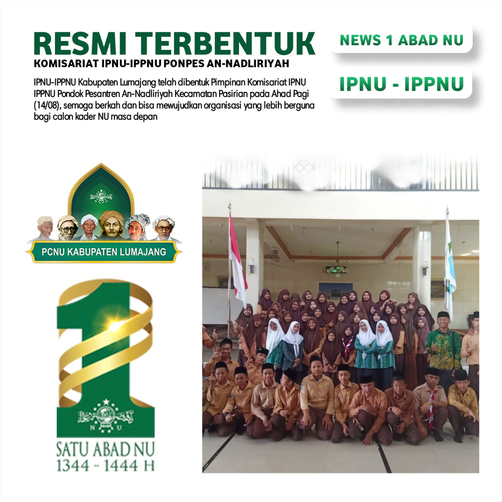 IPNU IPPNU Lumajang Optimis Bentuk 100 Pimpinan Komisariat