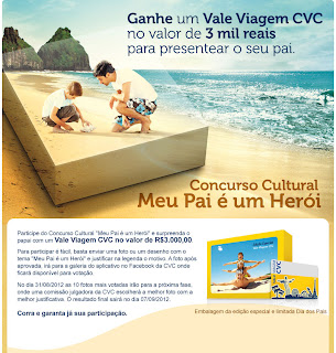 Concurso Cultural Meu pai é um Herói - CVC Viagens