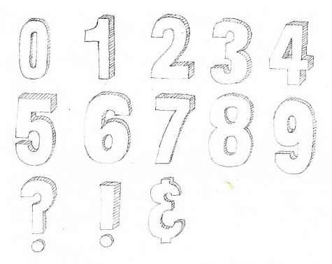 Gips Drawing Sketch Graffiti Alphabet And Numbers