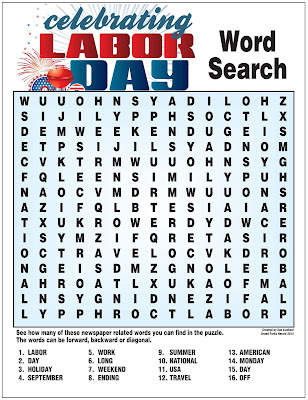 Children can also celebrate labor day with some fun games like word search and they can know some new words with this game too.