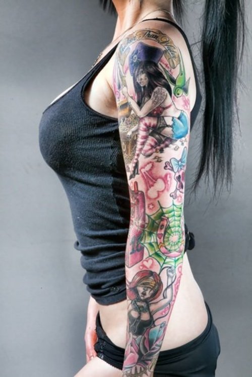 Sleeve Tattoo Designs For Girl 2018