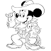 Mickey mouse viajero para pintar