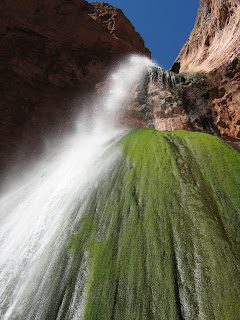 Lower Ribbon Falls off the North Kaibab Trail in the Grand Canyon