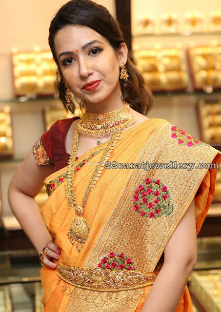 Ankitha Sethi Kasu Mala and Choker