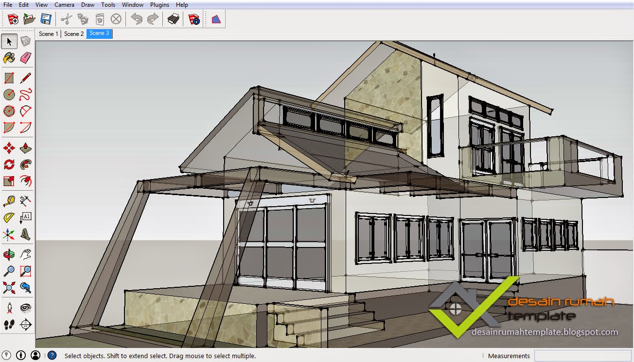 Kumpulan 100 Desain Rumah Minimalis File Sketchup Terbaru Papan