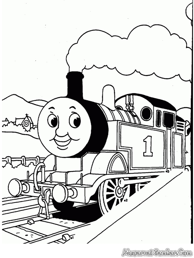 Mewarnai Kereta Thomas And Friends Mewarnai Gambar