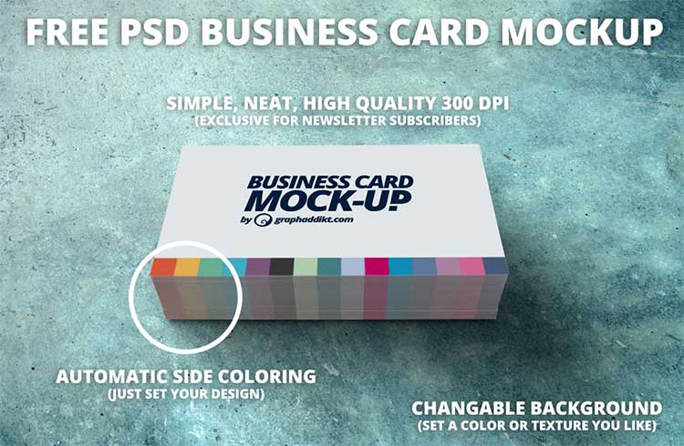 Free PSD Business Card Mockup