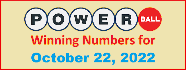 PowerBall Winning Numbers for Saturday, October 22, 2022