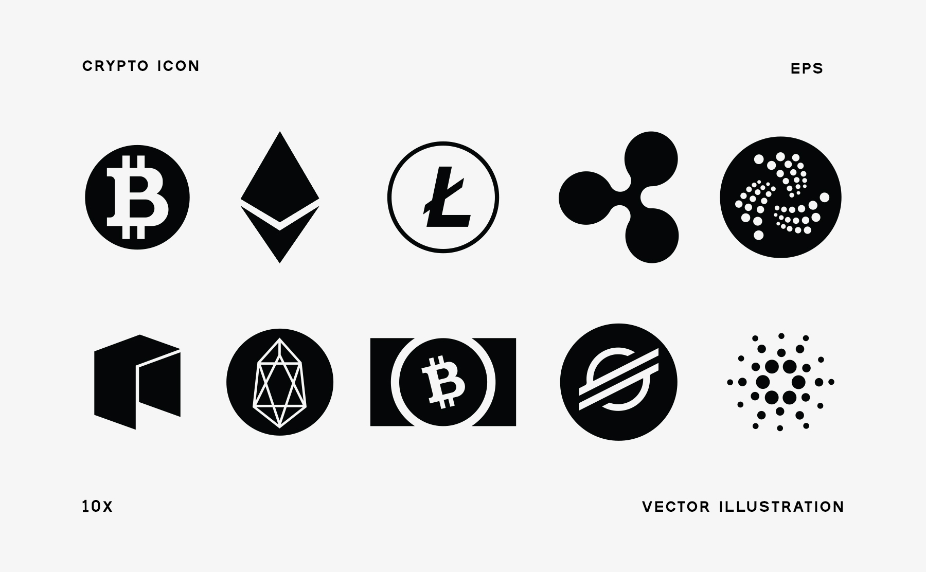 Free Crypto Logo Icon Vector Collection