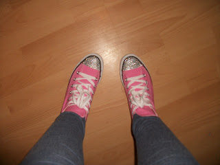 Pink Crystalised Converse