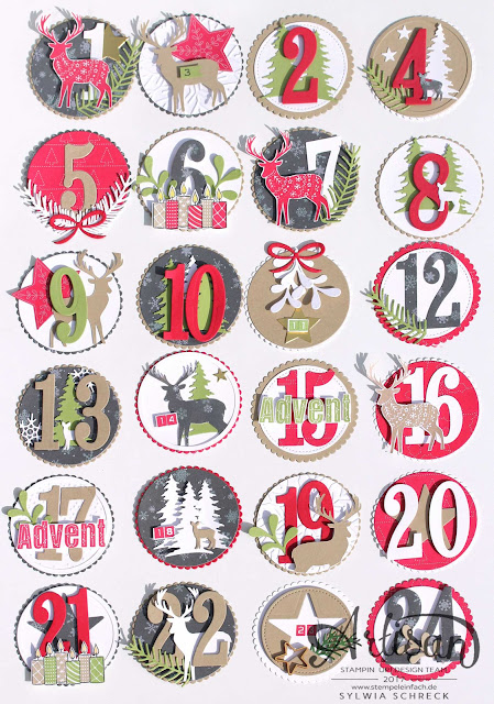 Adventskalender-Freude im Advent-Stampin up