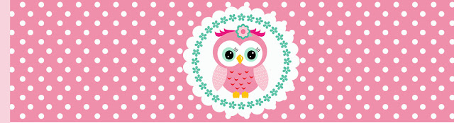 Pink Owl Quinceanera  Free Printable Labels.