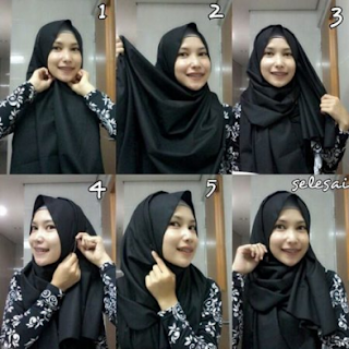 10 Gambar dan Cara Memakai Hijab Pashmina