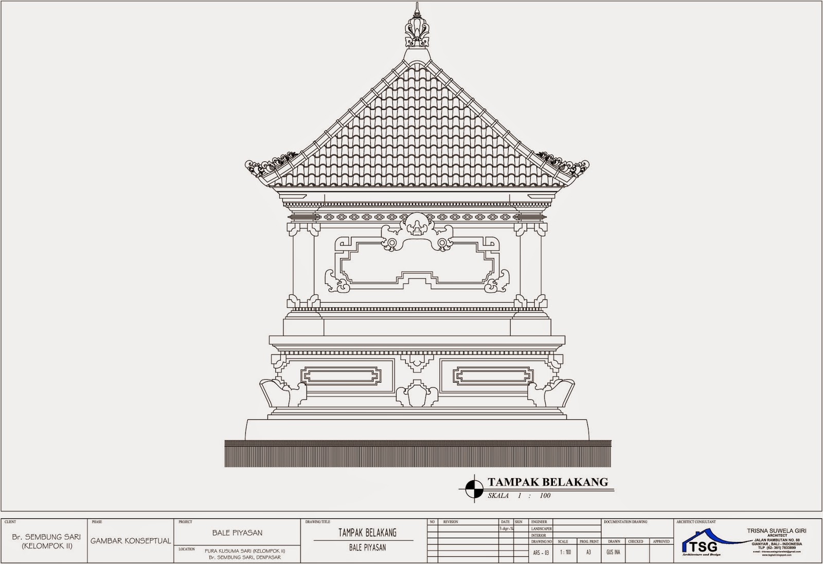 Download Gambar Sketsa Pura Bali Aliransket