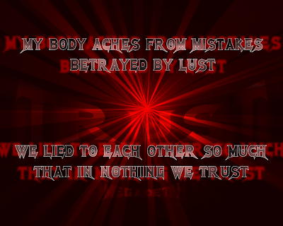 Trust - Megadeth Song Lyric Quote in Text Image