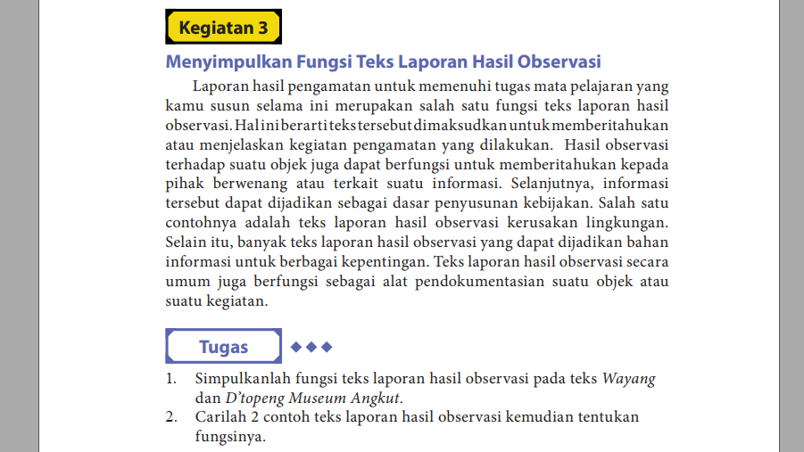 Kunci Jawaban Bahasa Indonesia Kegiatan 3 Halaman 21 Kelas 10