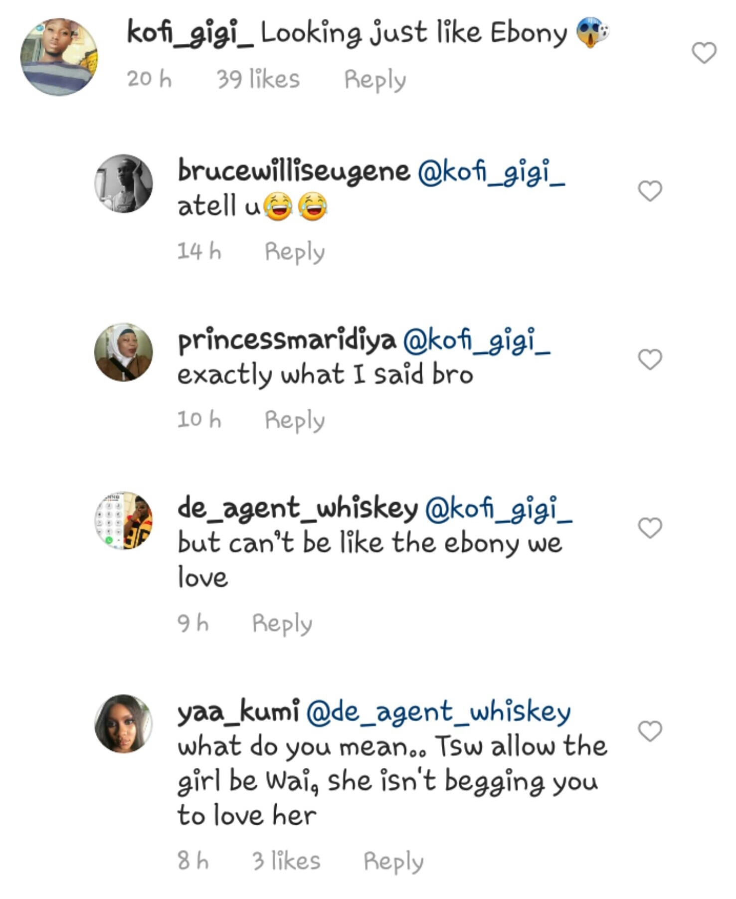 Comments on Wendy Shay new look